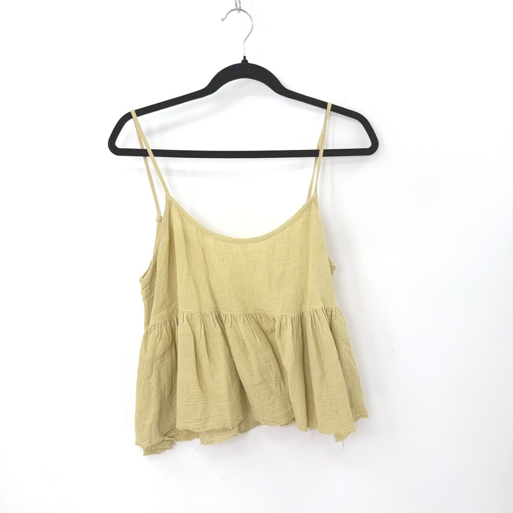 Urban Renewal Camisole Tank Womens M Boho Peplum Gauze Earthy Fairycore Festival